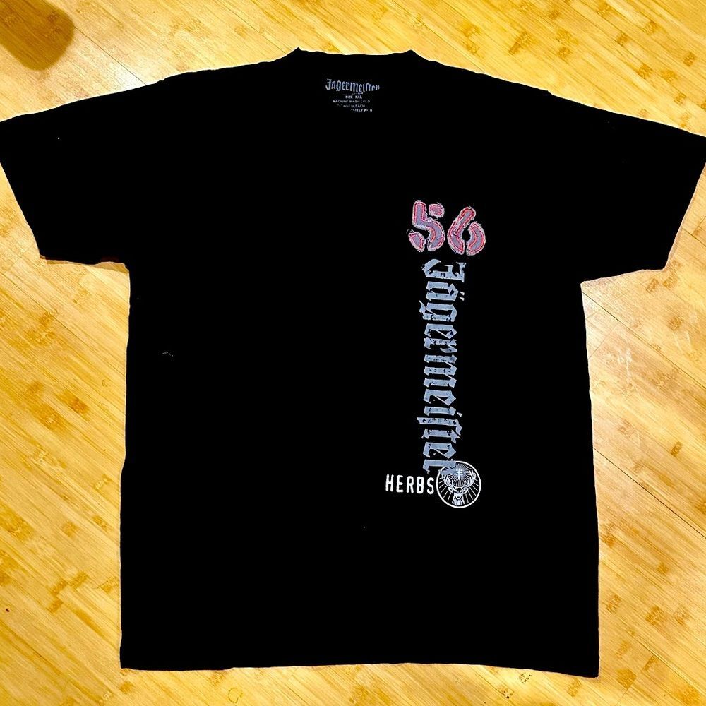 NEW! Jagermeister men's black cotton T-shirt‎ XXL Vintage NOS RARE! VINTAGE